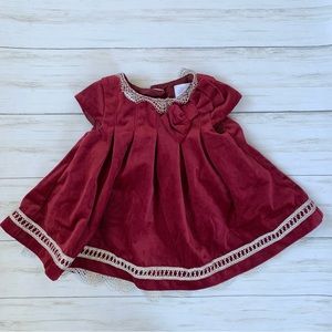 Heirlooms by Polly Flinders Burgundy Velvet Dress